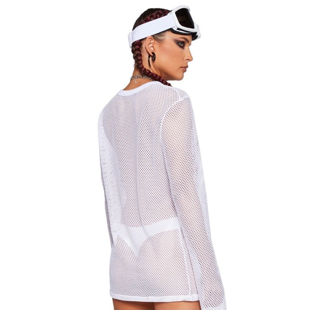 Josephine‎ Chaus White Mesh Coverup top